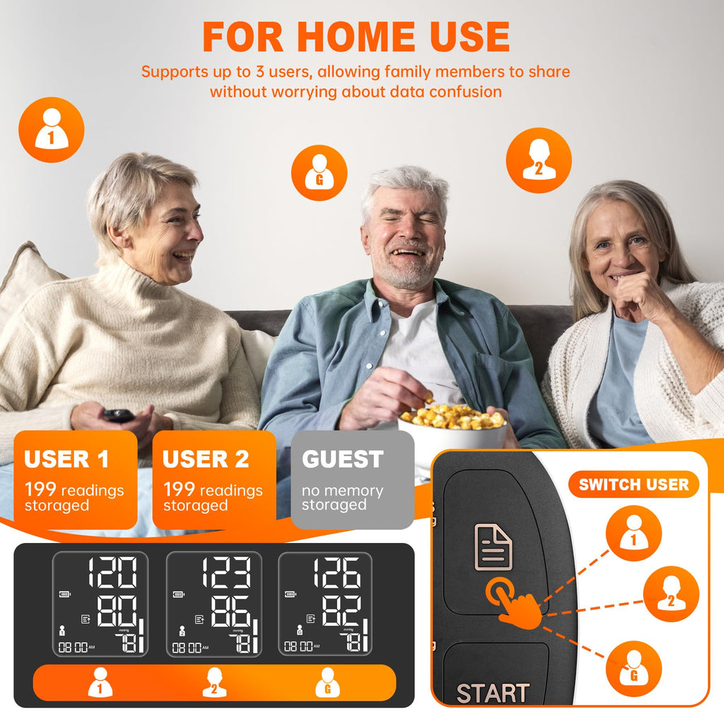 Blood Pressure Monitor Bluetooth with Carrying Case, Black L80935