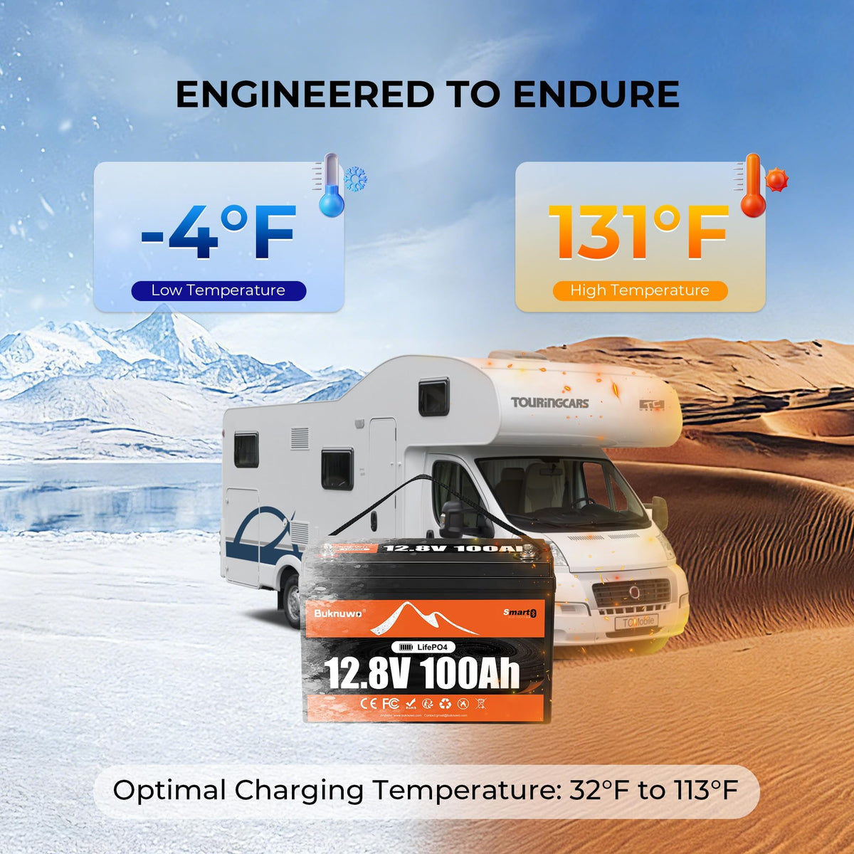 12V 100Ah LiFePO4 Lithium Battery with Bluetooth P685