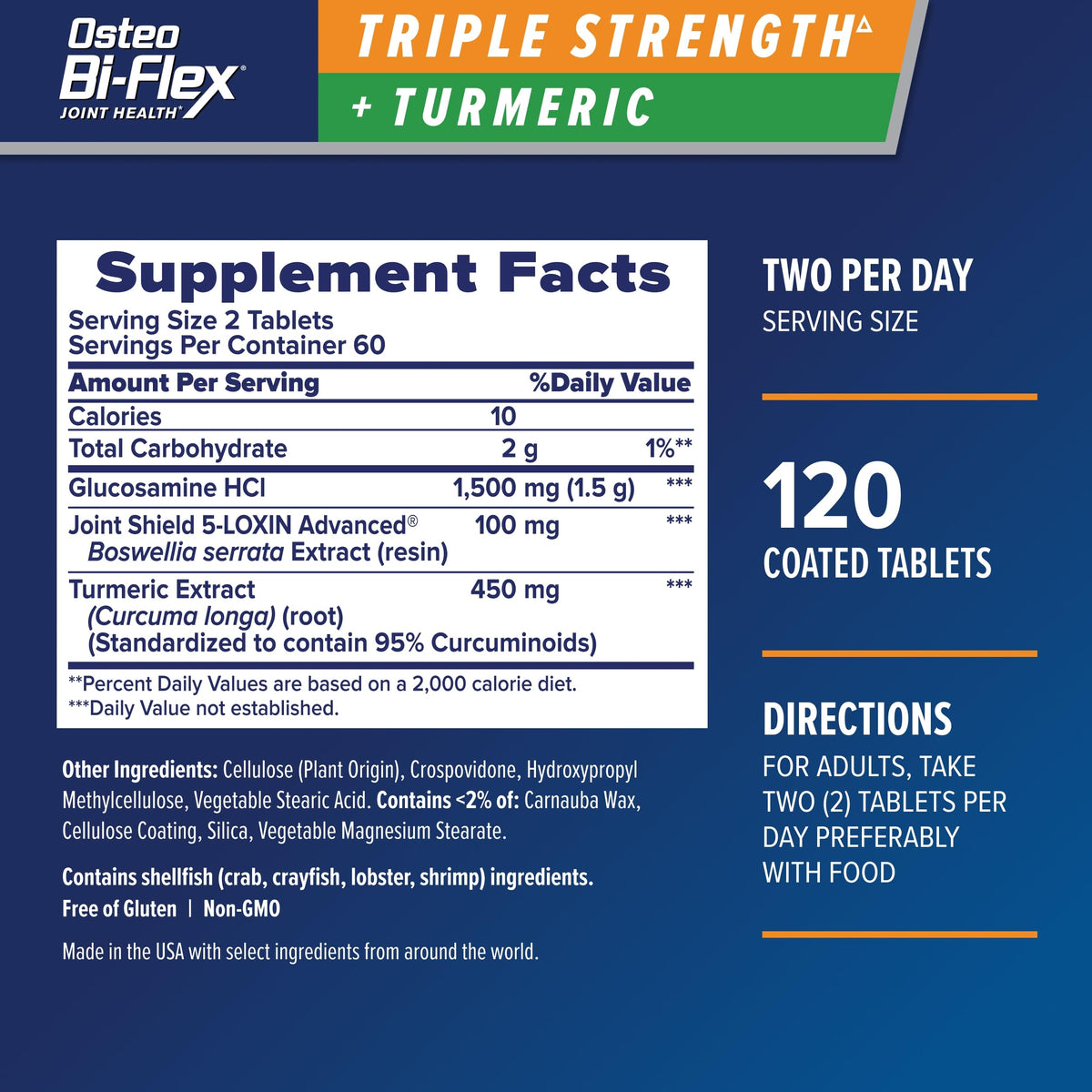 Glucosamine Turmeric Supplement, 120 Ct C591081