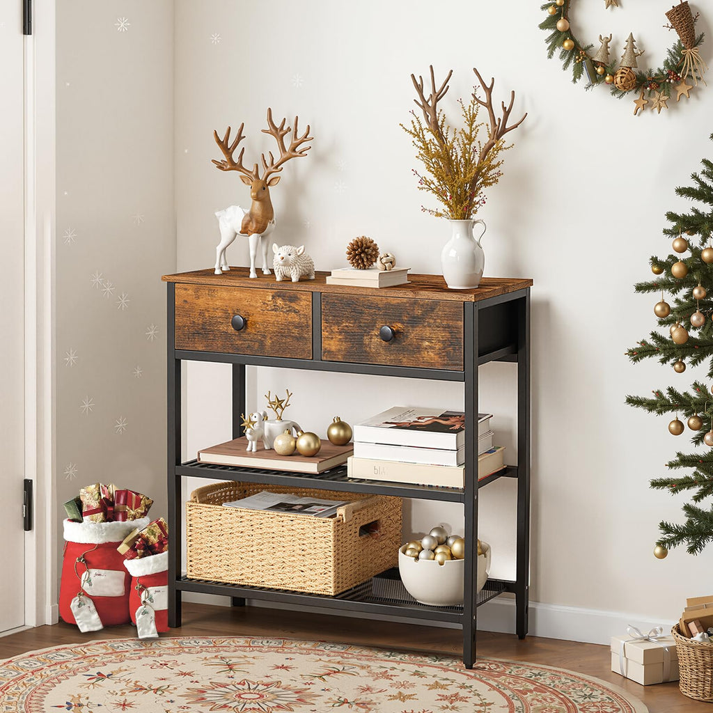 29.5" Narrow Console Table with 2 Fabric Drawers I2703