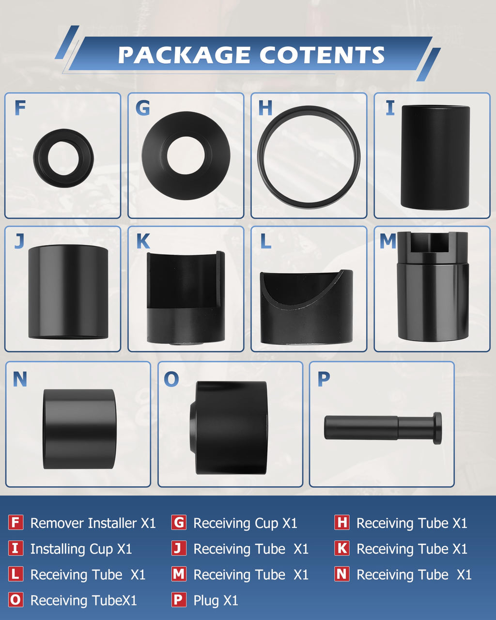 21 Pcs Ball Joint Press Service Kit T5490