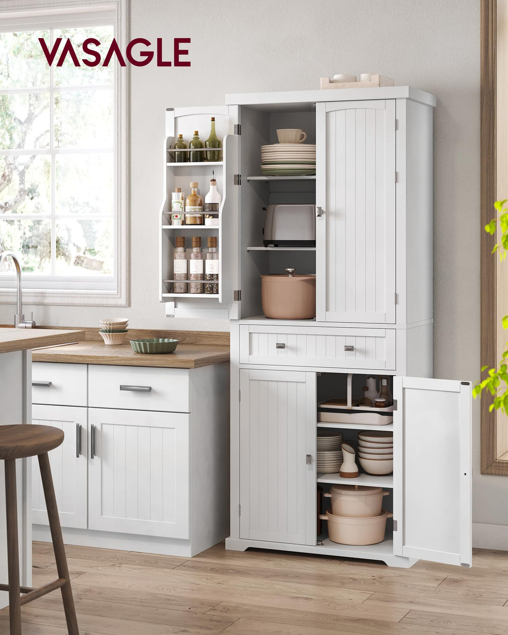 Freestanding Tall Cabinet with Drawer T907183