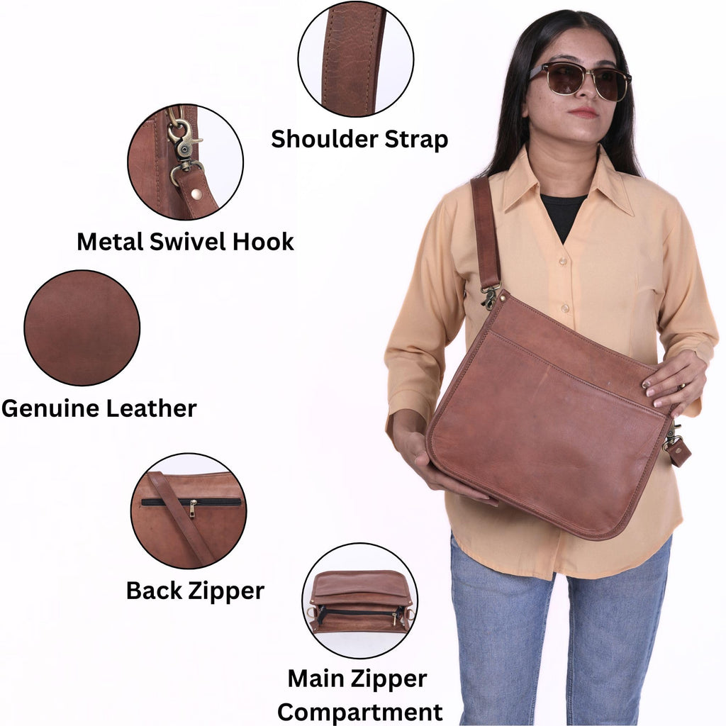 Genuine Leather Crossbody Purse M48333