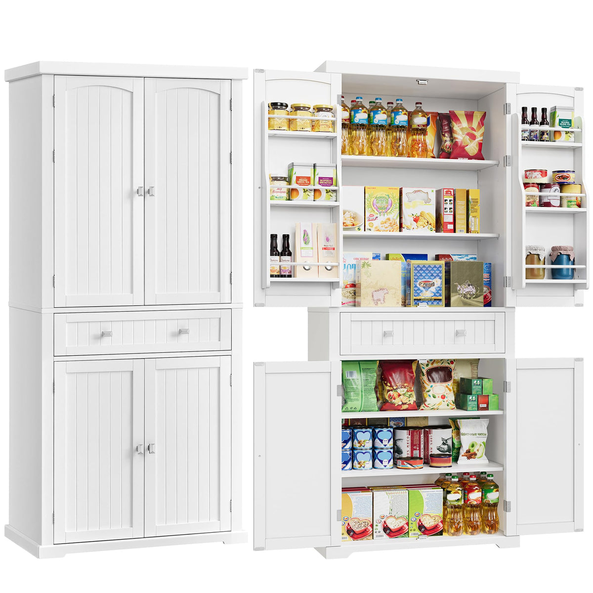 Freestanding Tall Cabinet with Drawer T907183