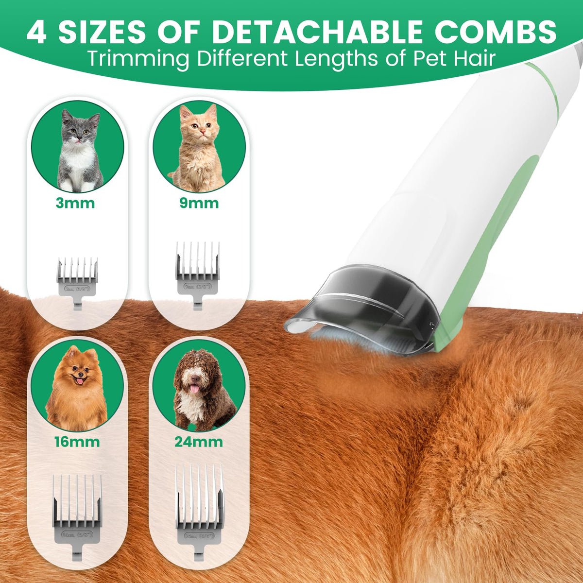 Dog Grooming Vacuum, 7 Grooming Tools 2.5L Dust Cup 11000Pa L2721