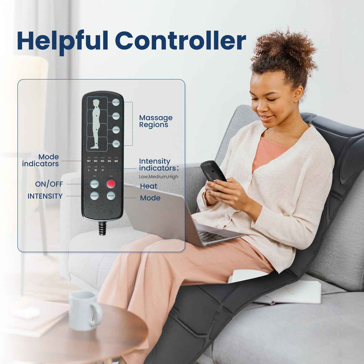 Full Body Massage Mat with Heat U854