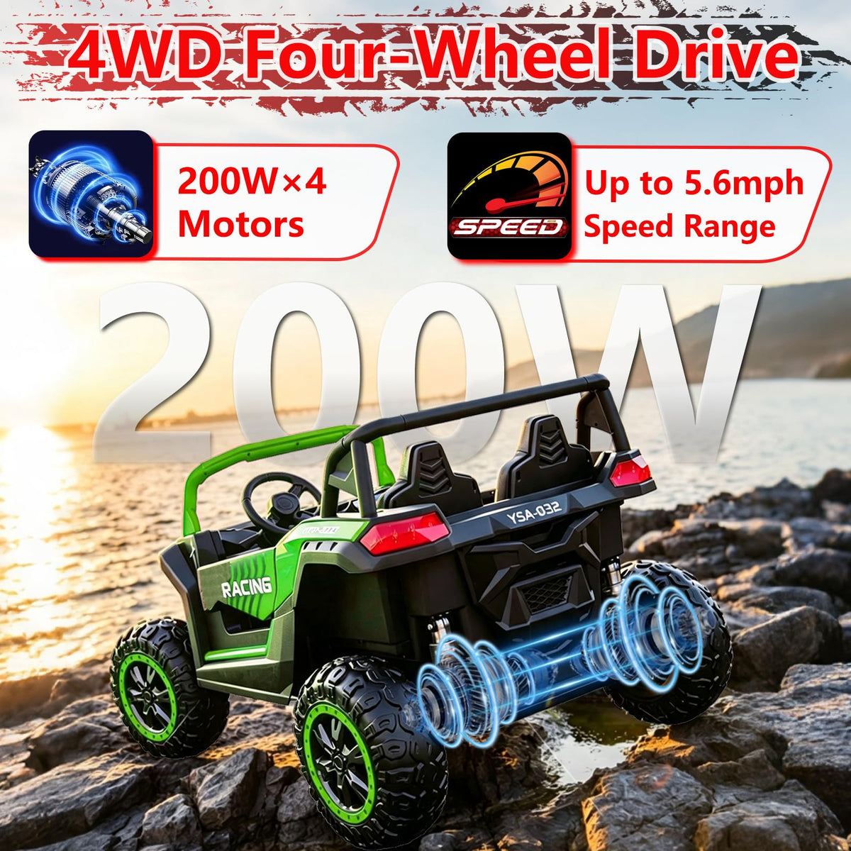 XXXL 2 Seater 24V Kids Side by Side UTV X7531