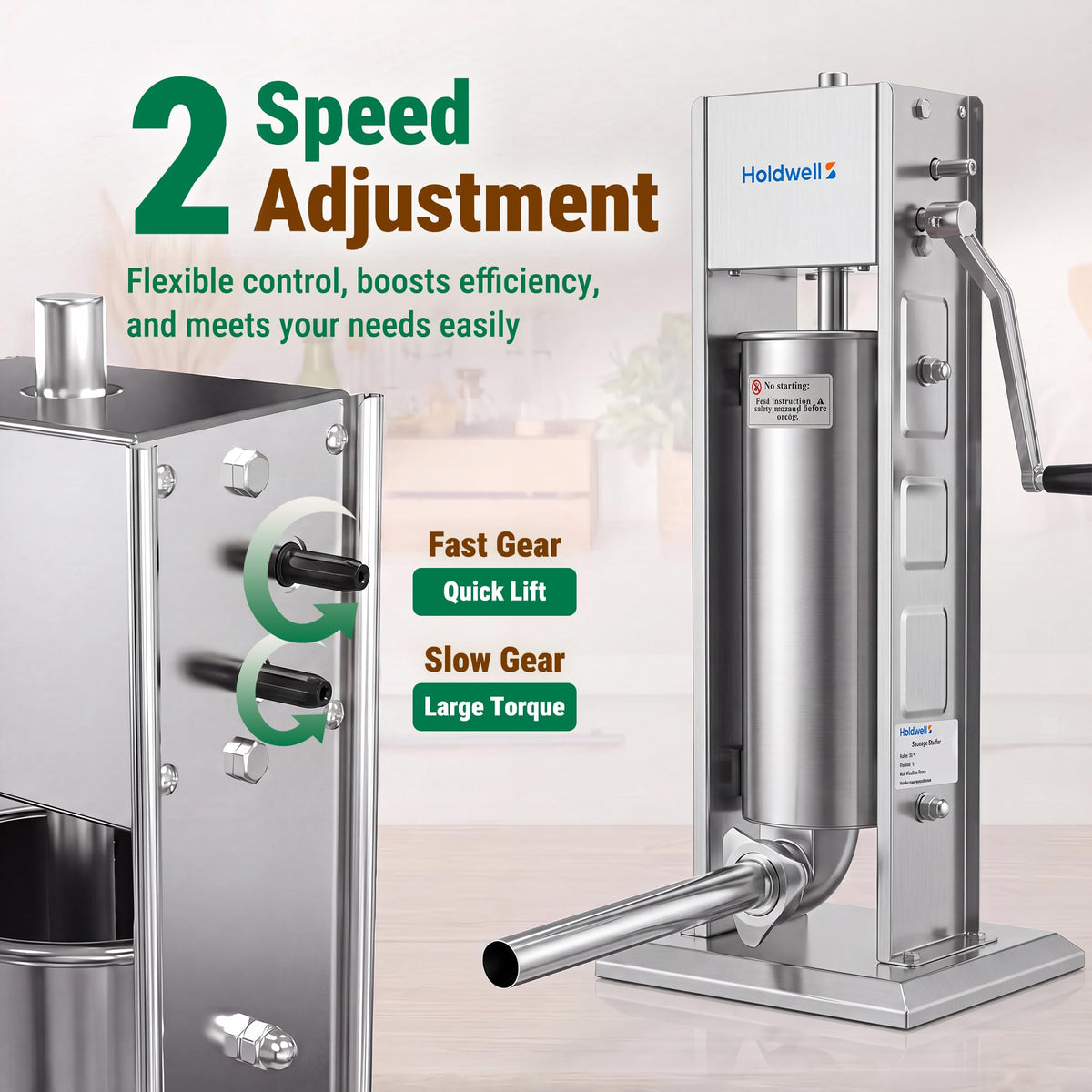 7L Stainless Steel Vertical Sausage Stuffer R85913
