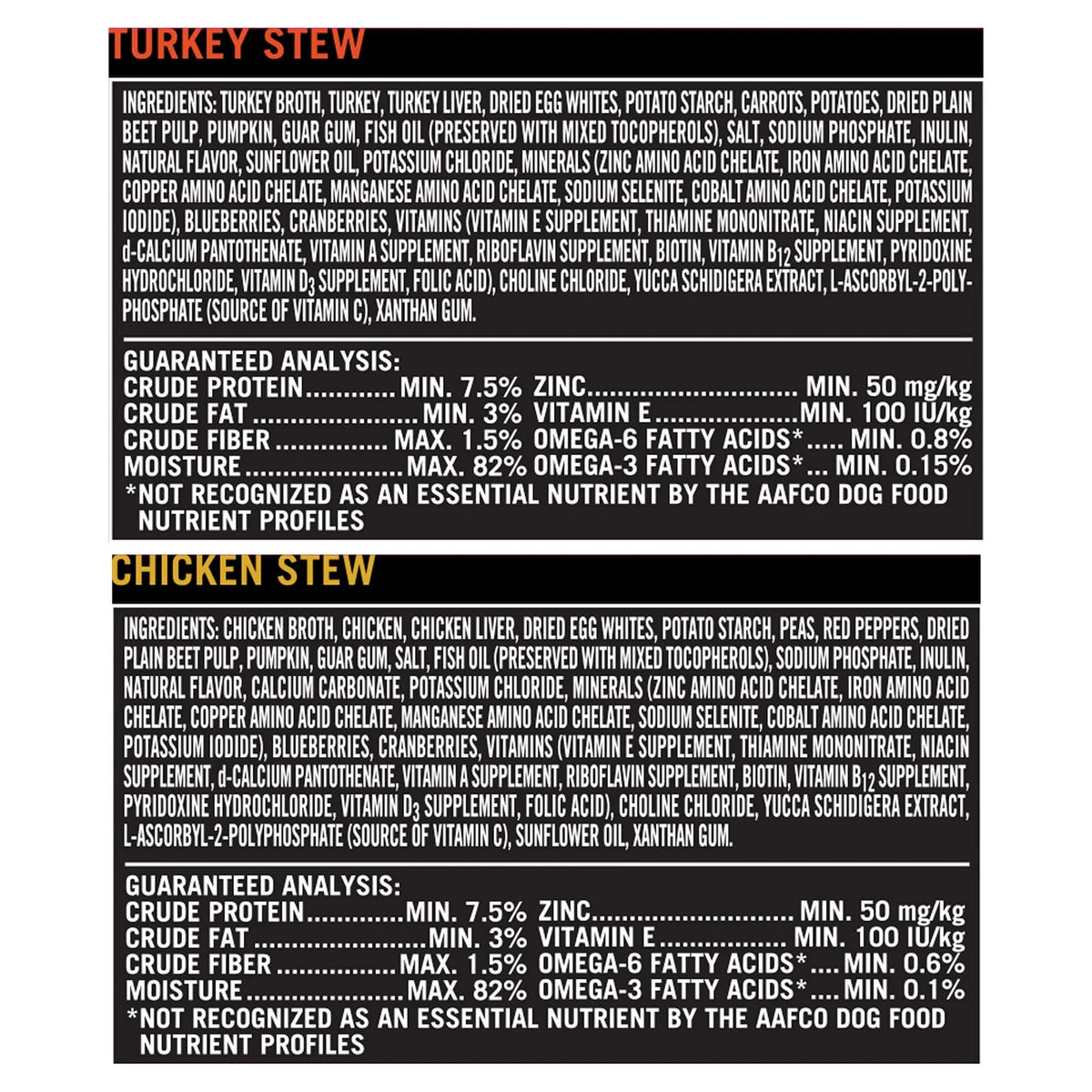 Turkey Stew & Chicken Stew Grain-Free Wet Dog Food 3.5 oz Cups G908