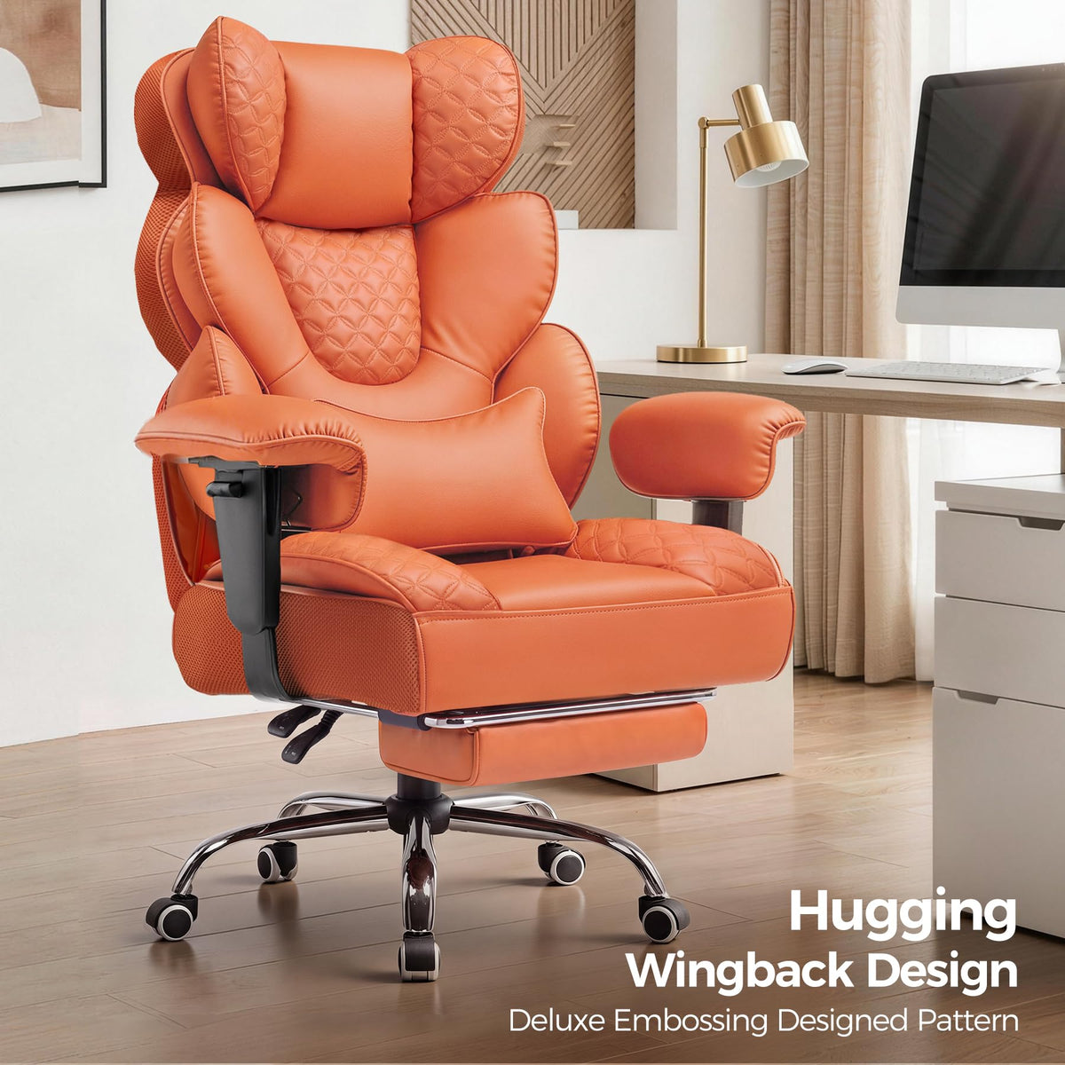 Big and Tall High Back Executive Chair with Footrest R6715