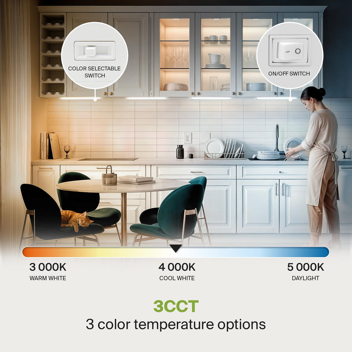 24 inch 12W Dimmable LED Under Cabinet Lighting D858021