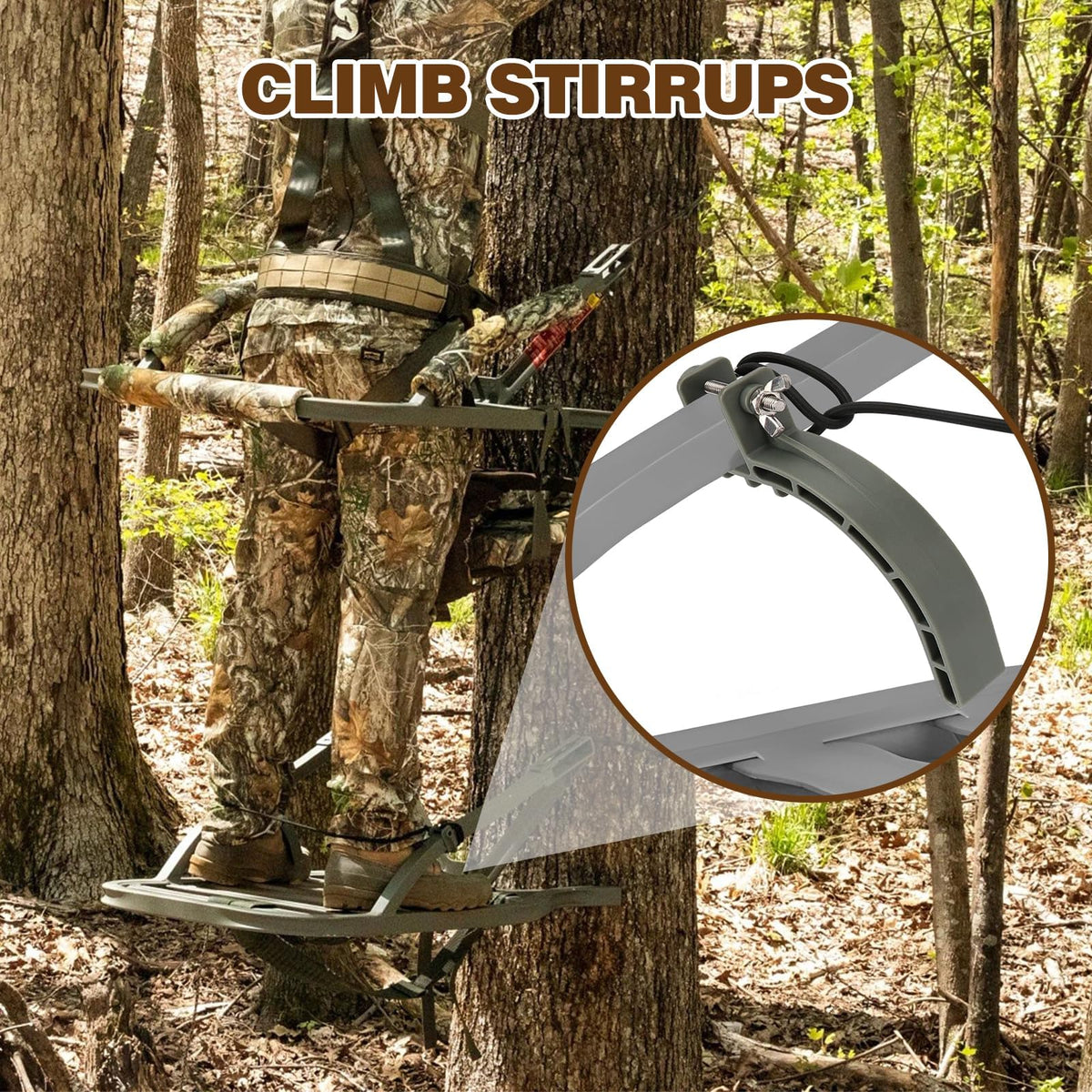 Climbing Stand Accessories with Elastic Rope (1-Pair) C262