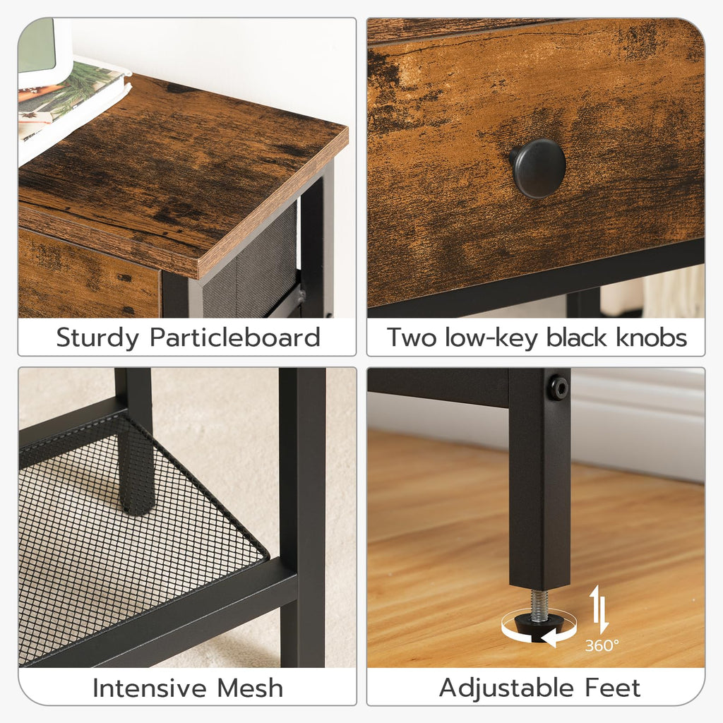 29.5" Narrow Console Table with 2 Fabric Drawers I2703