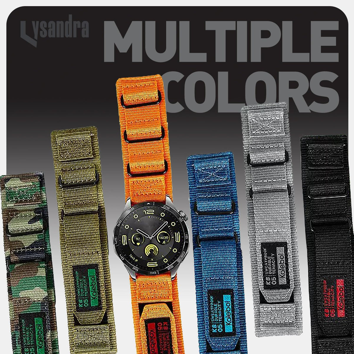 22mm Nylon Watch Band S1602