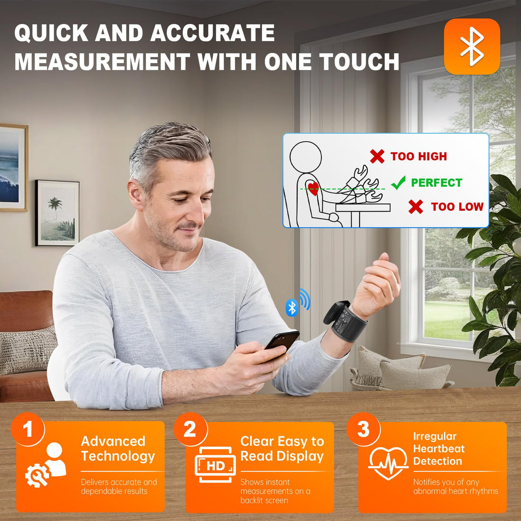 Blood Pressure Monitor Bluetooth with Carrying Case, Black L80935