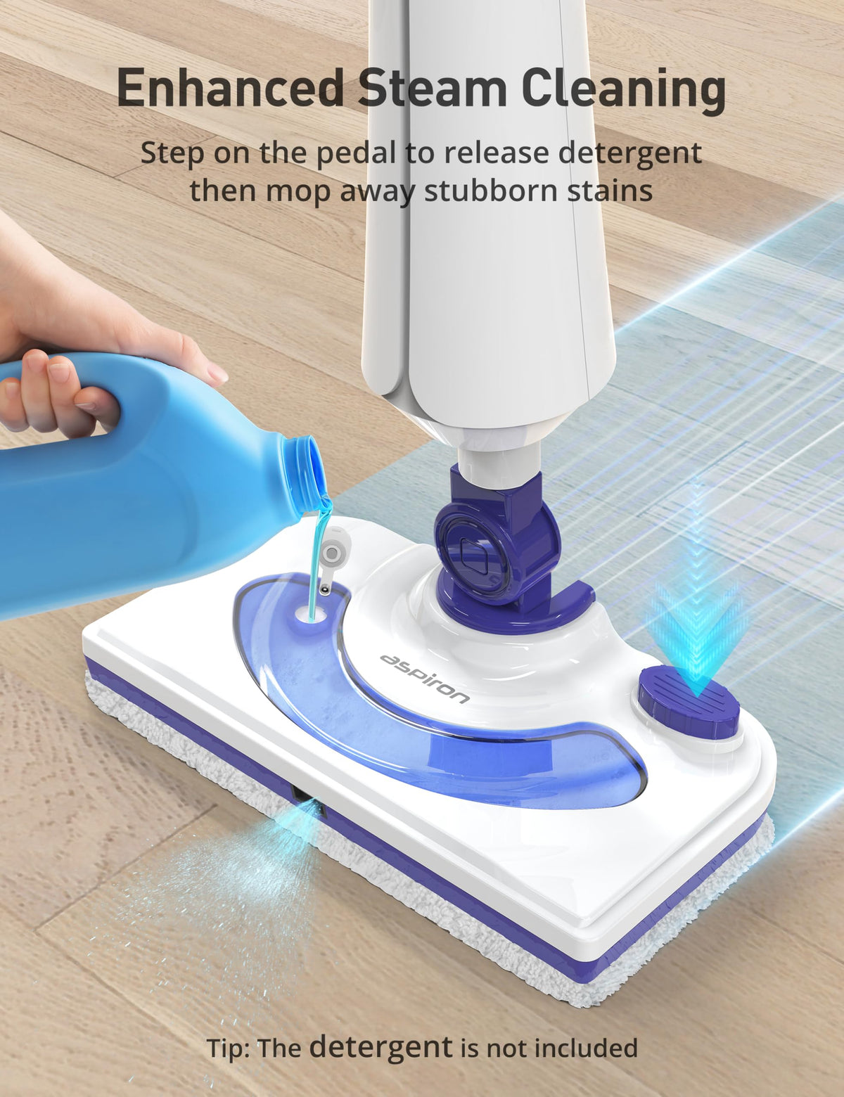 1300W Steam Mop Cleaner with 2 Washable Pads Q21752
