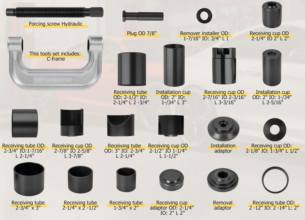 21 Pcs Ball Joint Press Service Kit T5490
