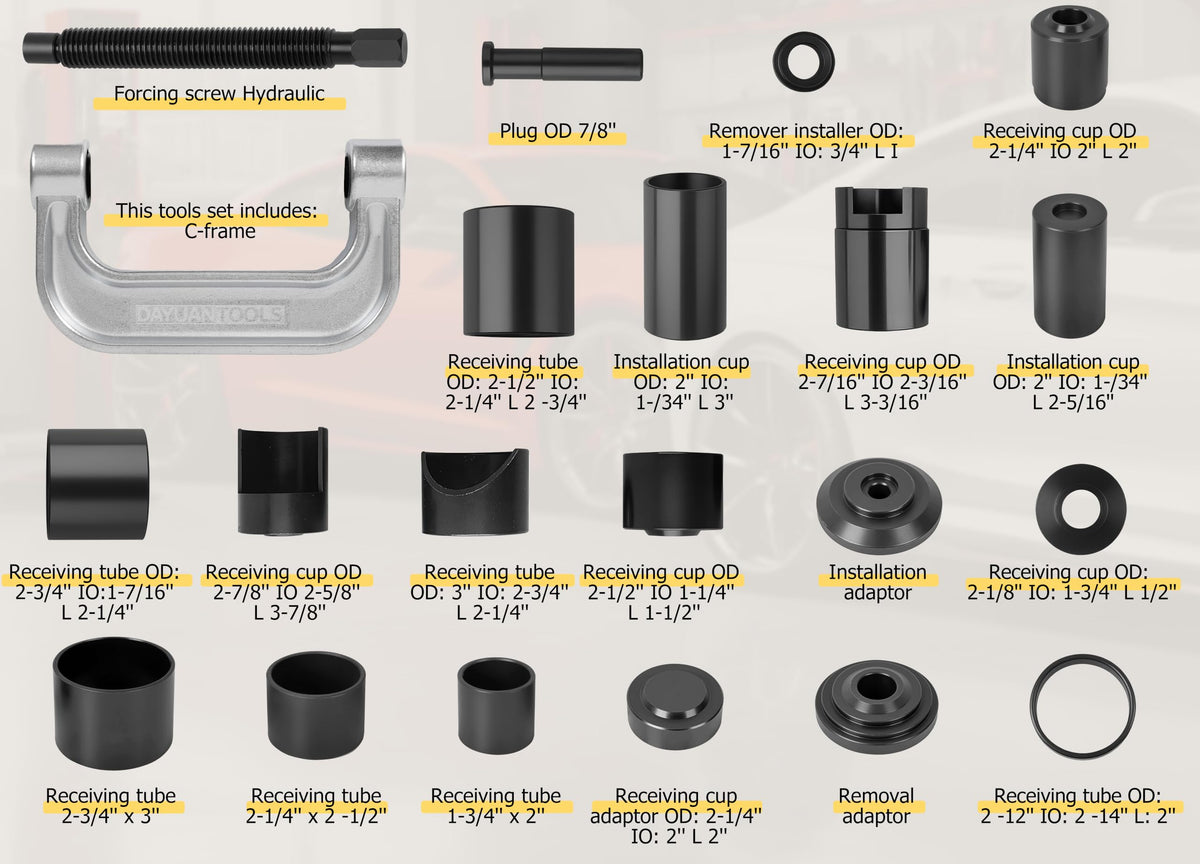 21 Pcs Ball Joint Press Service Kit T5490