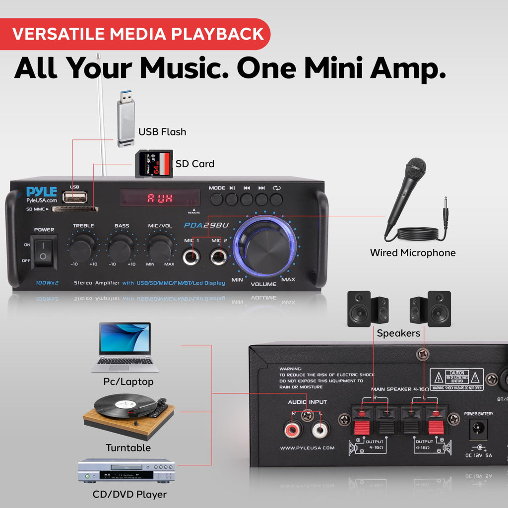 200W Stereo Power Amplifier with Bluetooth Q917