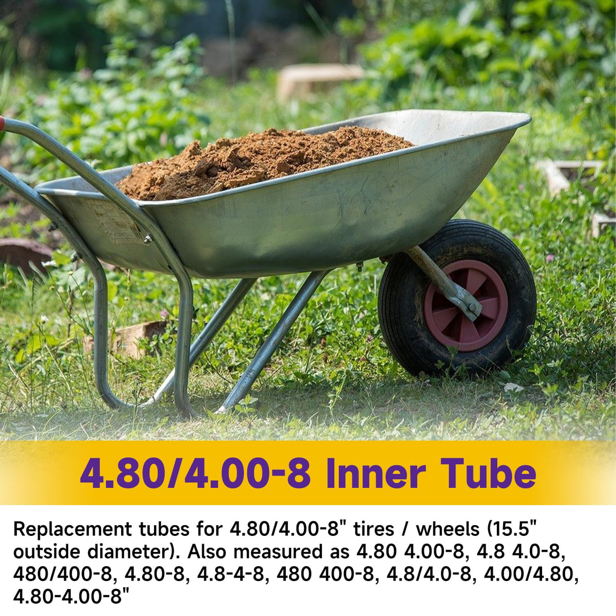 4.80/4.00-8 Inner Tube with TR87 Bent Valve 1 Pcs O94117