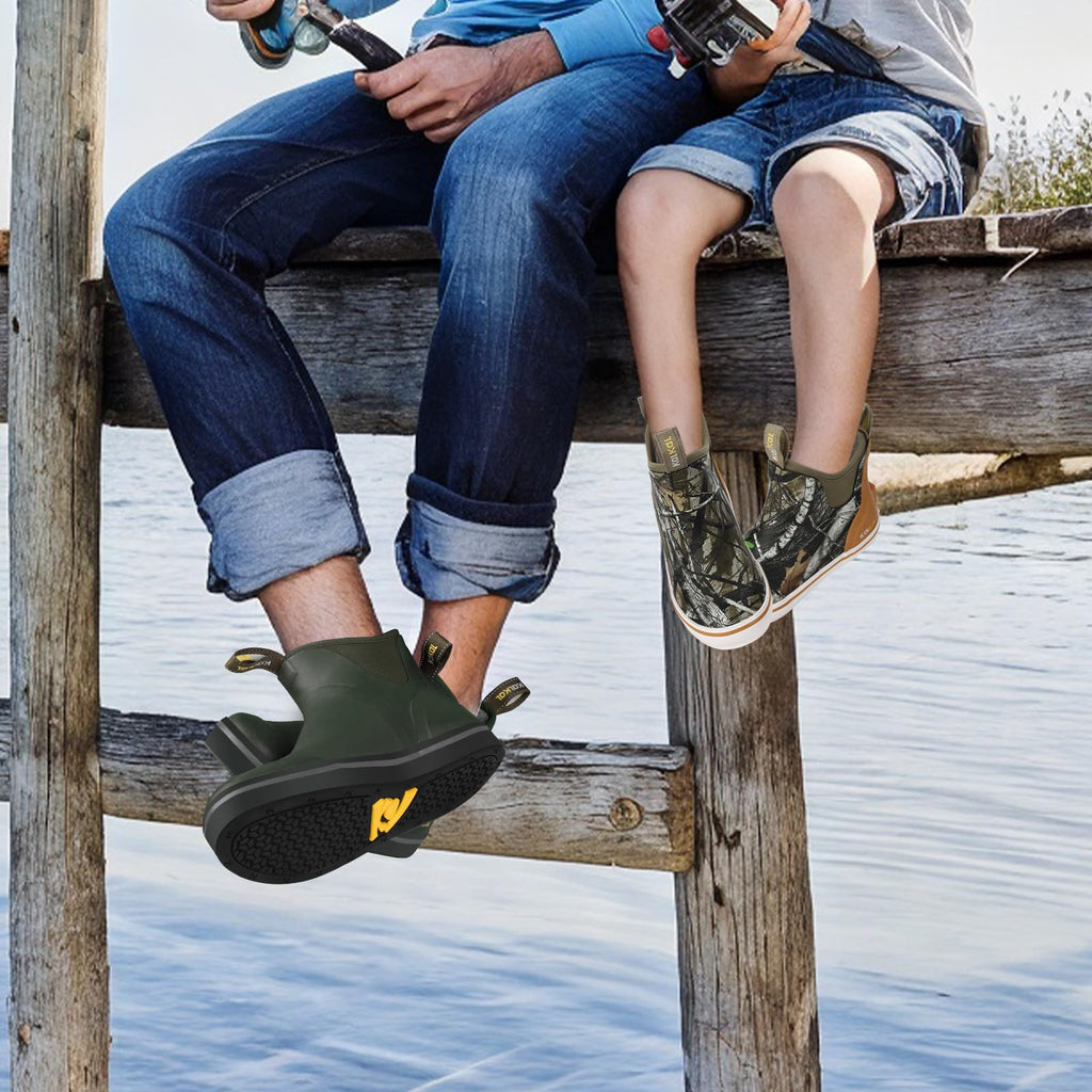 Waterproof Rubber Ankle Deck Boots with Memory Foam Q640176