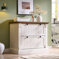 Antique White 2 Drawer File Cabinet C5069