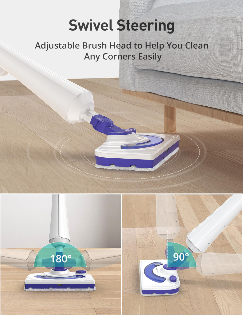 1300W Steam Mop Cleaner with 2 Washable Pads Q21752