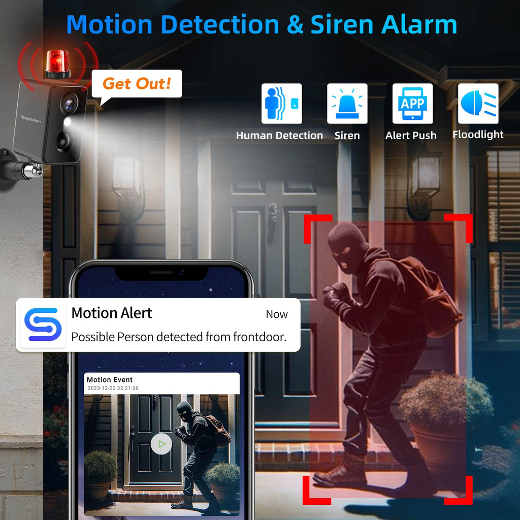 2K Wireless Outdoor Security Cameras 4 Pack M174076
