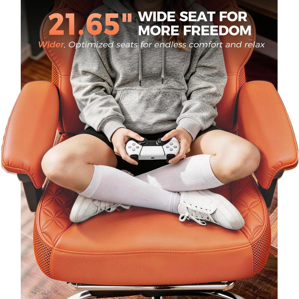 Big and Tall High Back Executive Chair with Footrest R6715