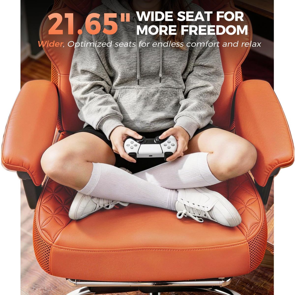 Big and Tall High Back Executive Chair with Footrest R6715