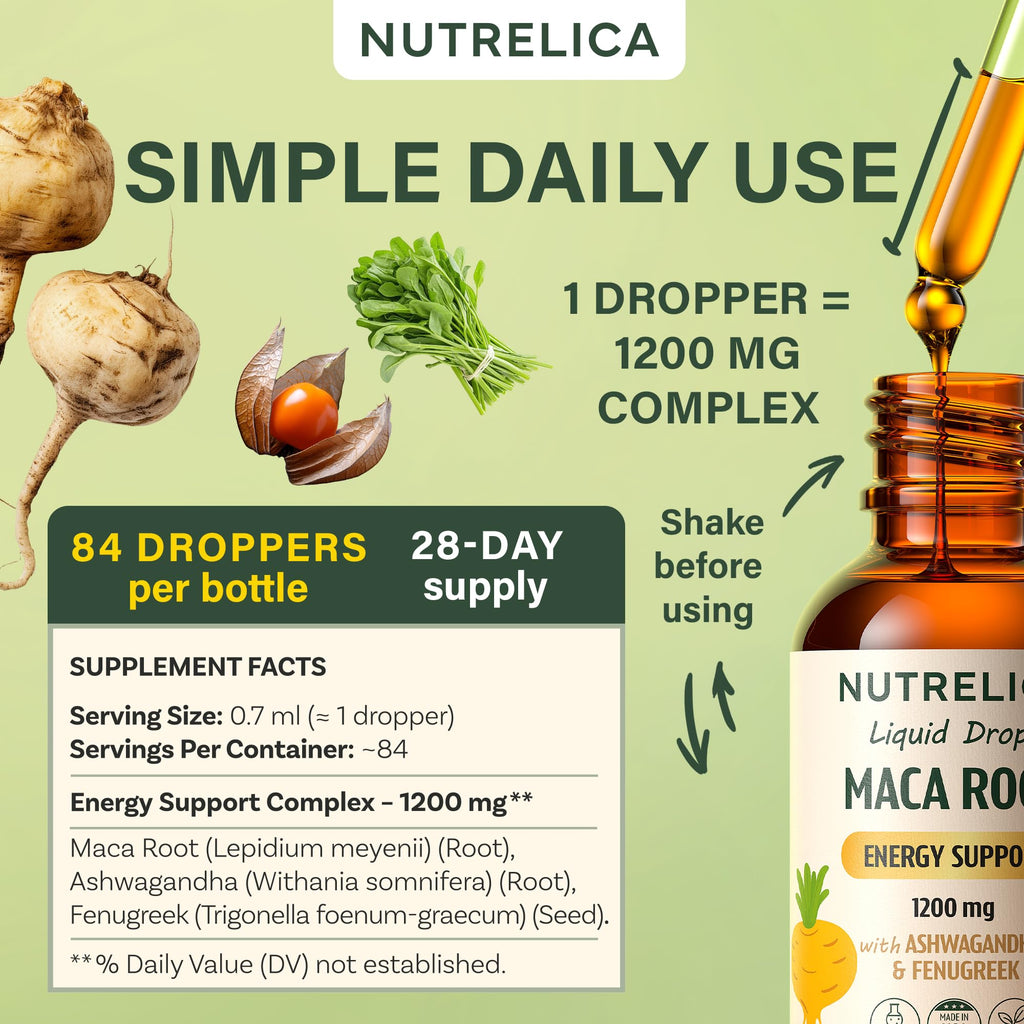Maca Root with Ashwagandha & Fenugreek 1200mg Vegan G520622
