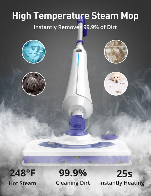 1300W Steam Mop Cleaner with 2 Washable Pads Q21752