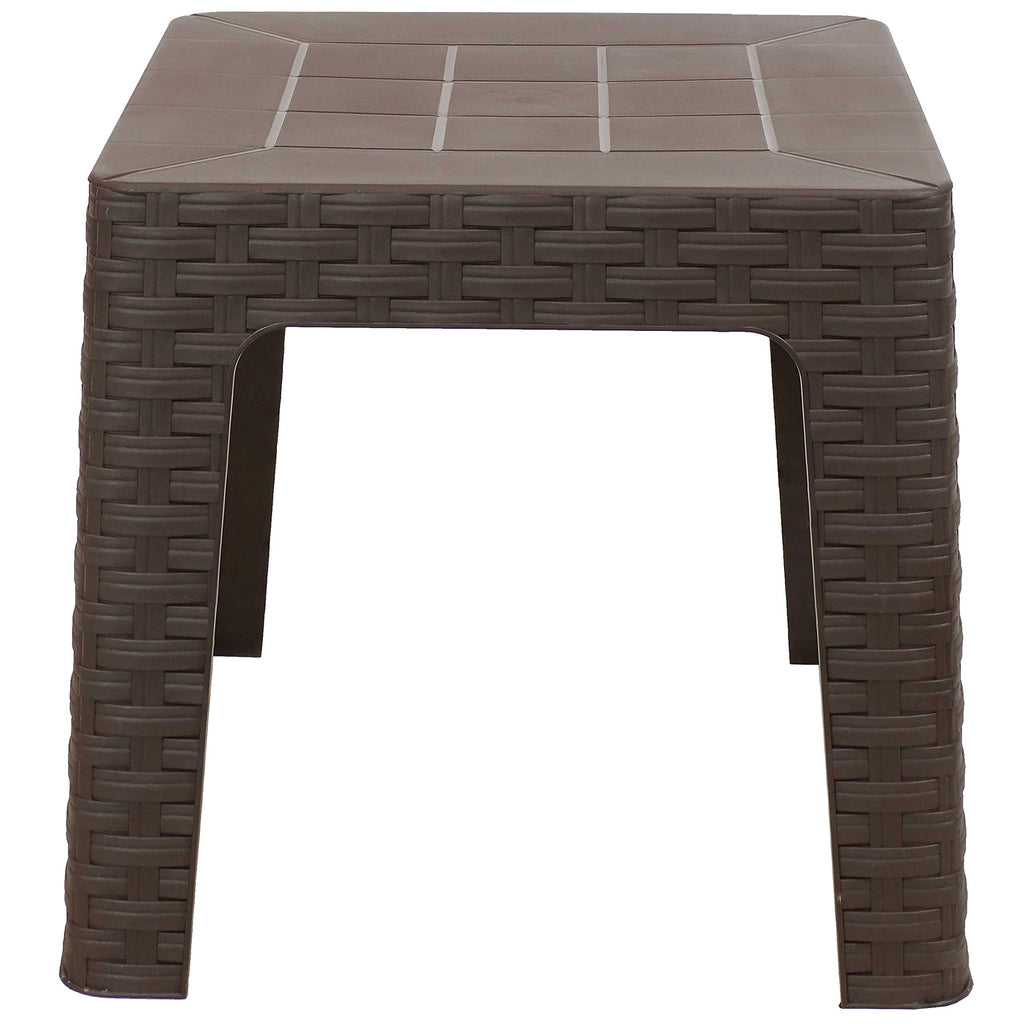 Brown Plastic Side Table Set of 2 Z873