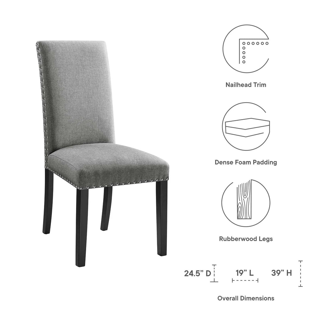 Light Gray Upholstered Fabric Side Chair O90524