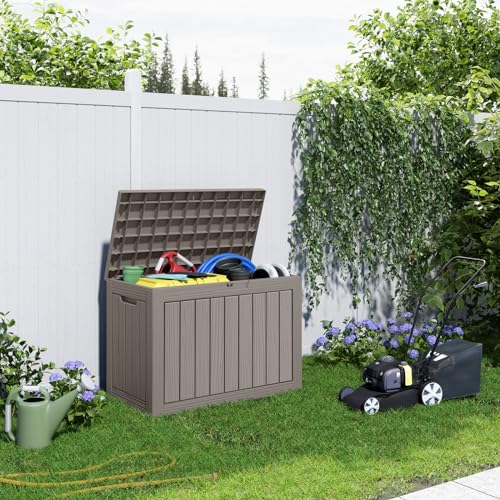 100 Gallon Black Resin Deck Box Z458