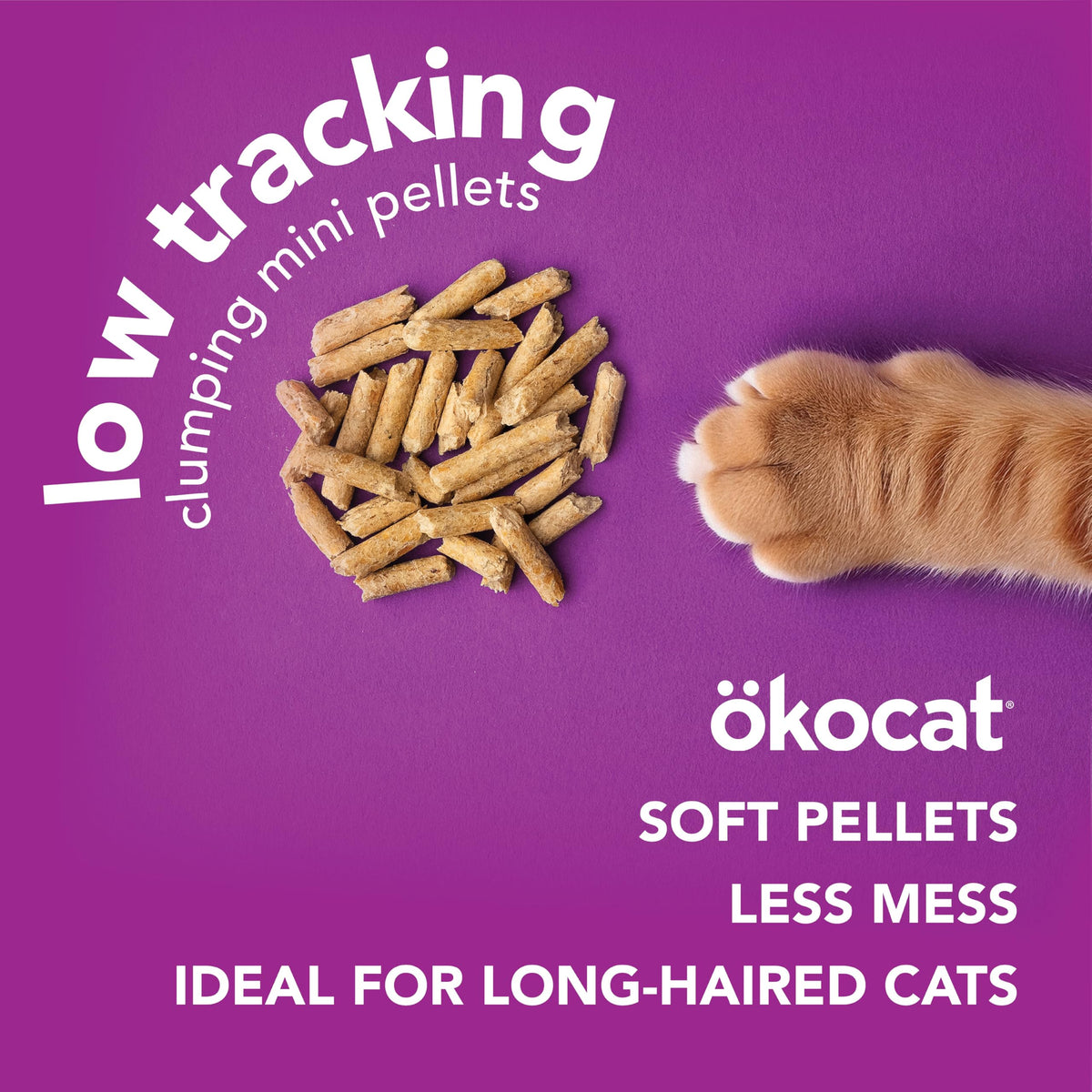 Unscented Wood Clumping Cat Litter Mini-Pellets 18.6 pounds J688