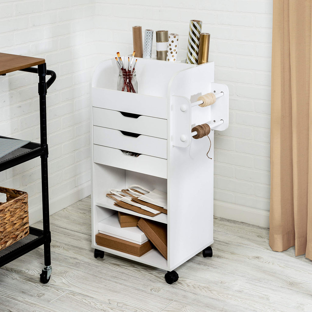 Rolling Craft Storage Cart with Locking Wheels L4495