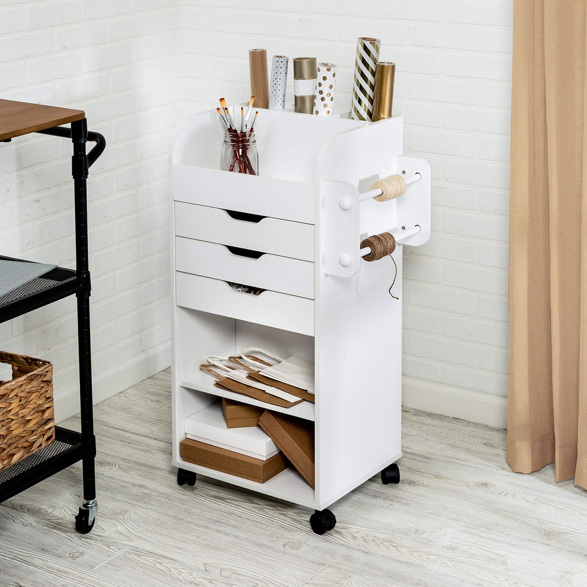 Rolling Craft Storage Cart with Locking Wheels L4495