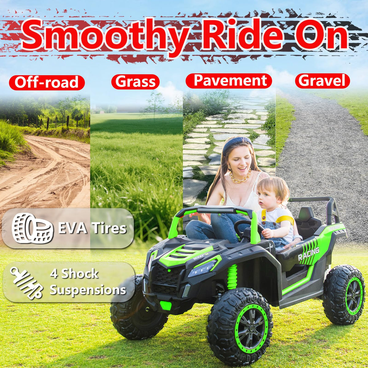 XXXL 2 Seater 24V Kids Side by Side UTV X7531