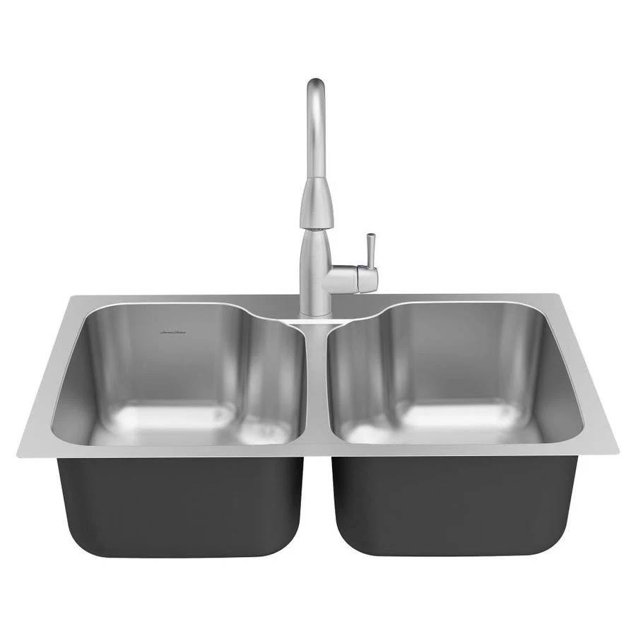 Stainless Steel Double Equal Bowl Kitchen Sink All-in-One Kit H563
