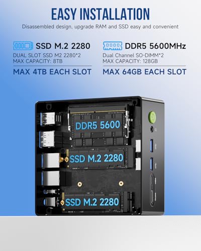 AMD Ryzen 7 5825U Mini PC, 16GB RAM, 512GB SSD X714