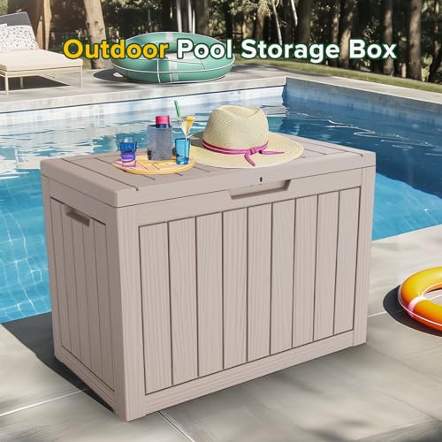 100 Gallon Black Resin Deck Box Z458