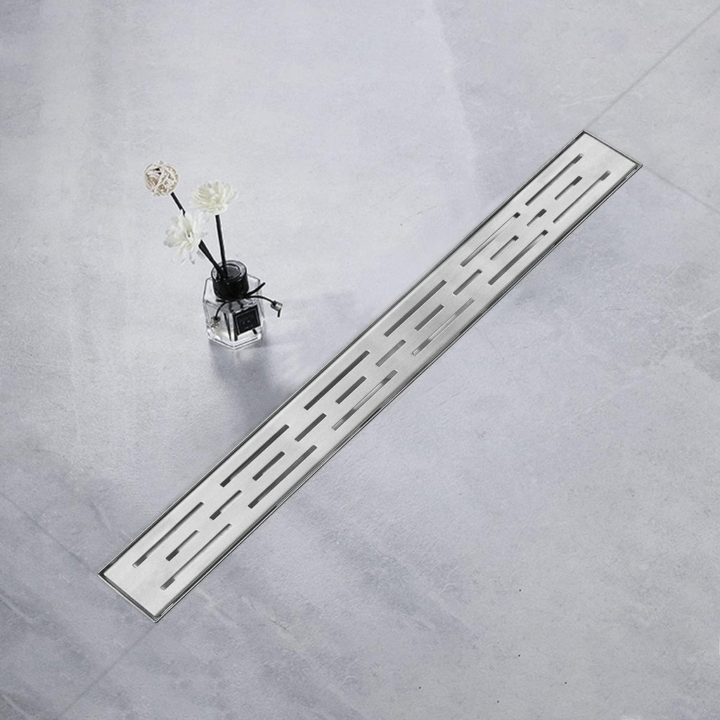 24 inch Brushed Stainless Steel Linear Shower Drain, Pack of 2 F3610