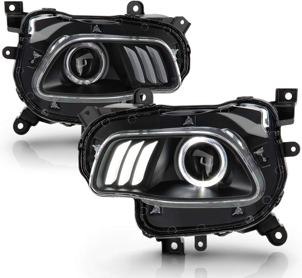 2014-2018 Jeep Cherokee Black Housing Projector Headlights Assembly H7581