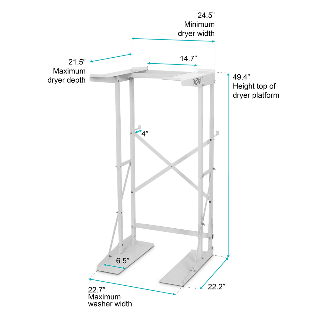 White Washer Dryer Stacking Rack Stand H519853