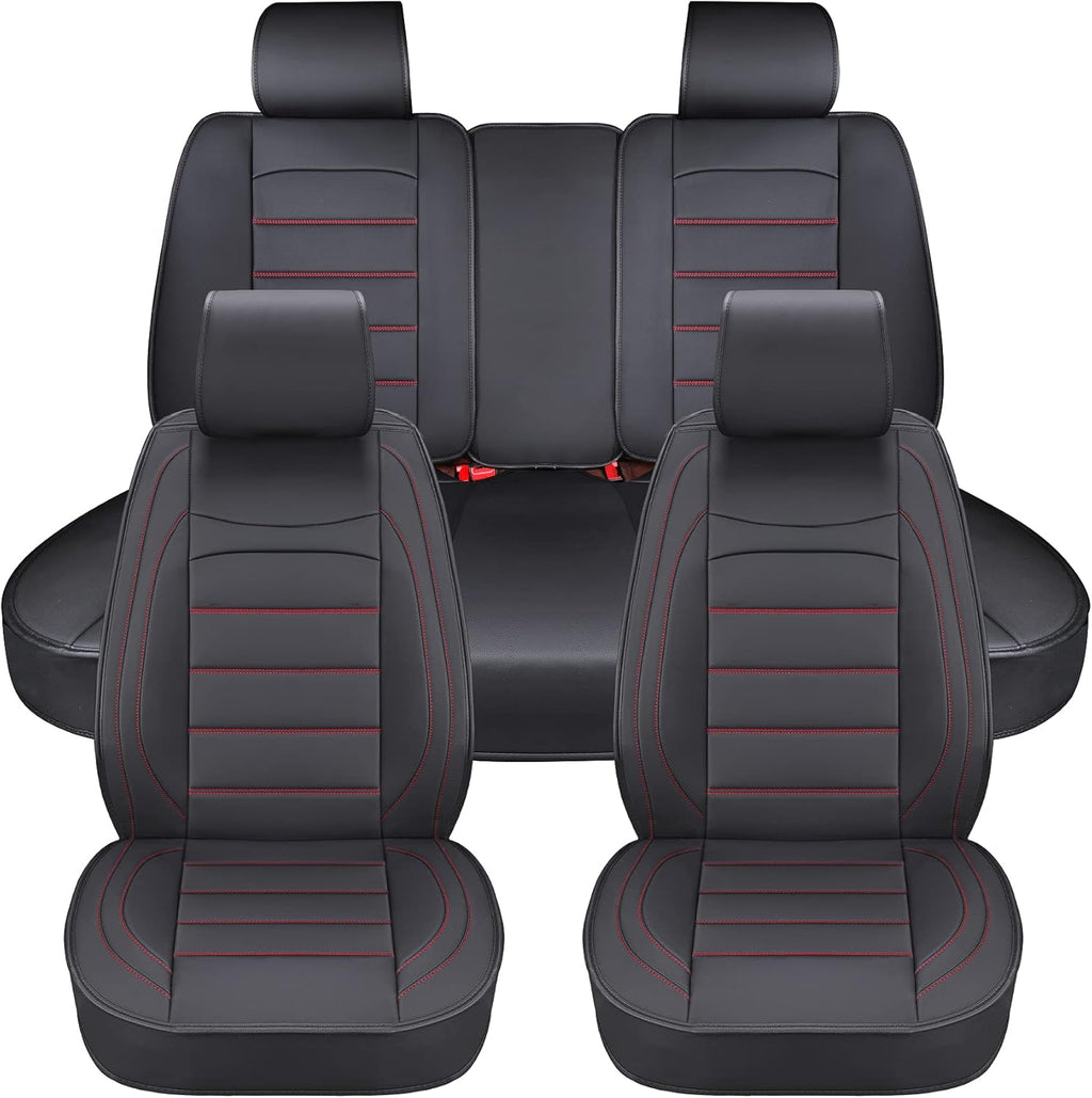 Gray 2Pcs Waterproof Leather Car Seat Covers M58946
