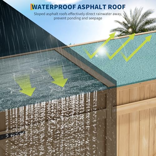 33.52 CU.FT Outdoor Storage Shed with Waterproof Asphalt Roof A596049