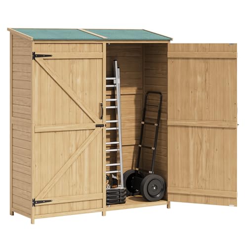 33.52 CU.FT Outdoor Storage Shed with Waterproof Asphalt Roof A596049