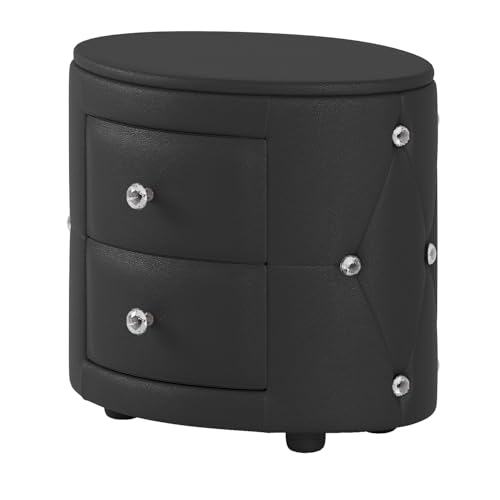 Queen Size Upholstered Bed with LED Headboard and 2 Nightstand V117
