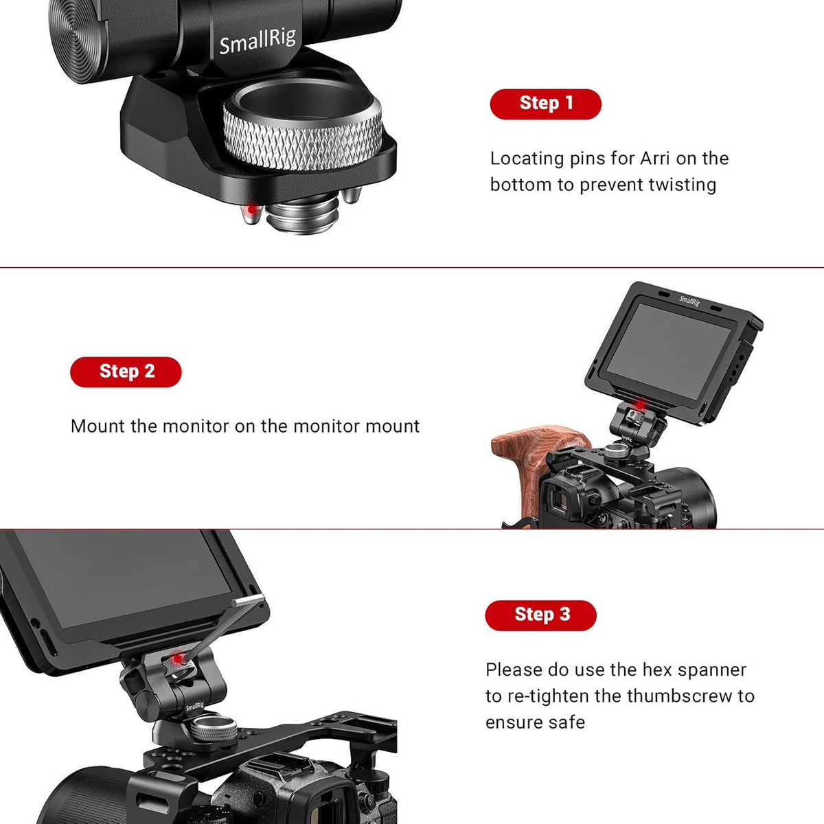 Swivel and Tilt Monitor Mount with Locating Pins F168913